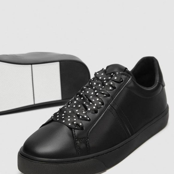 Zara Shoes - NWOT Zara Polka Dot Laced Sneakers.  SZ 10